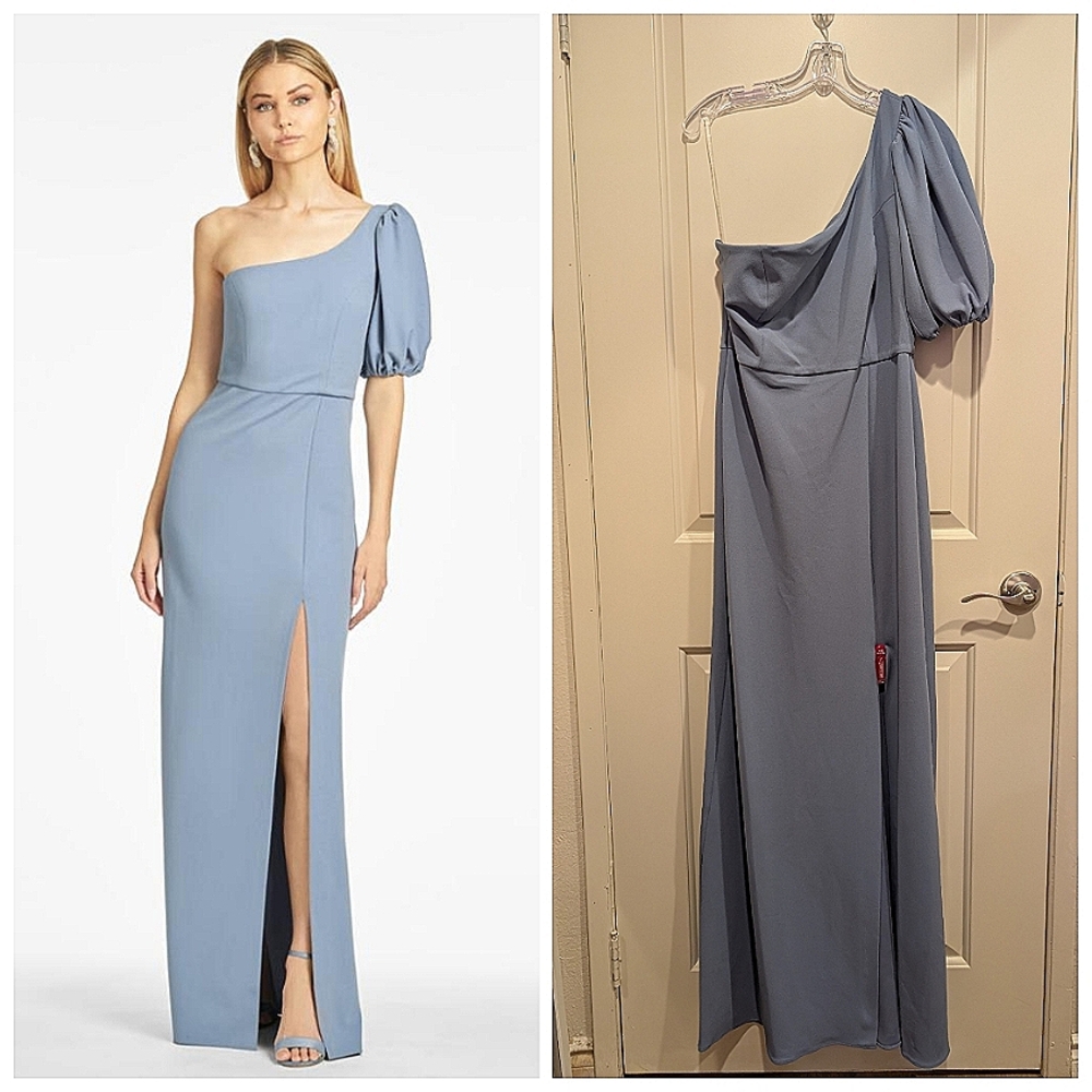 New Sachin & Babi Nadia Maxi Gown In Slate Blue Size 6